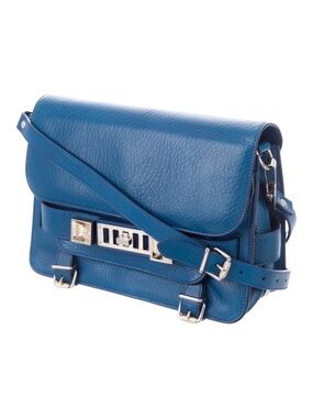 Proenza Schouler Classic PS11 Crossbody Bag in Blue Designer Leather Authentic